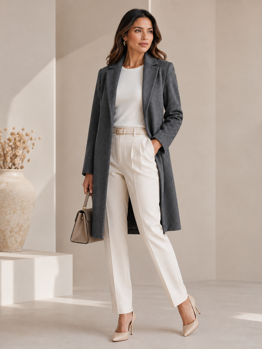 Blazer Sobretudo Feminino Vintage Europeu