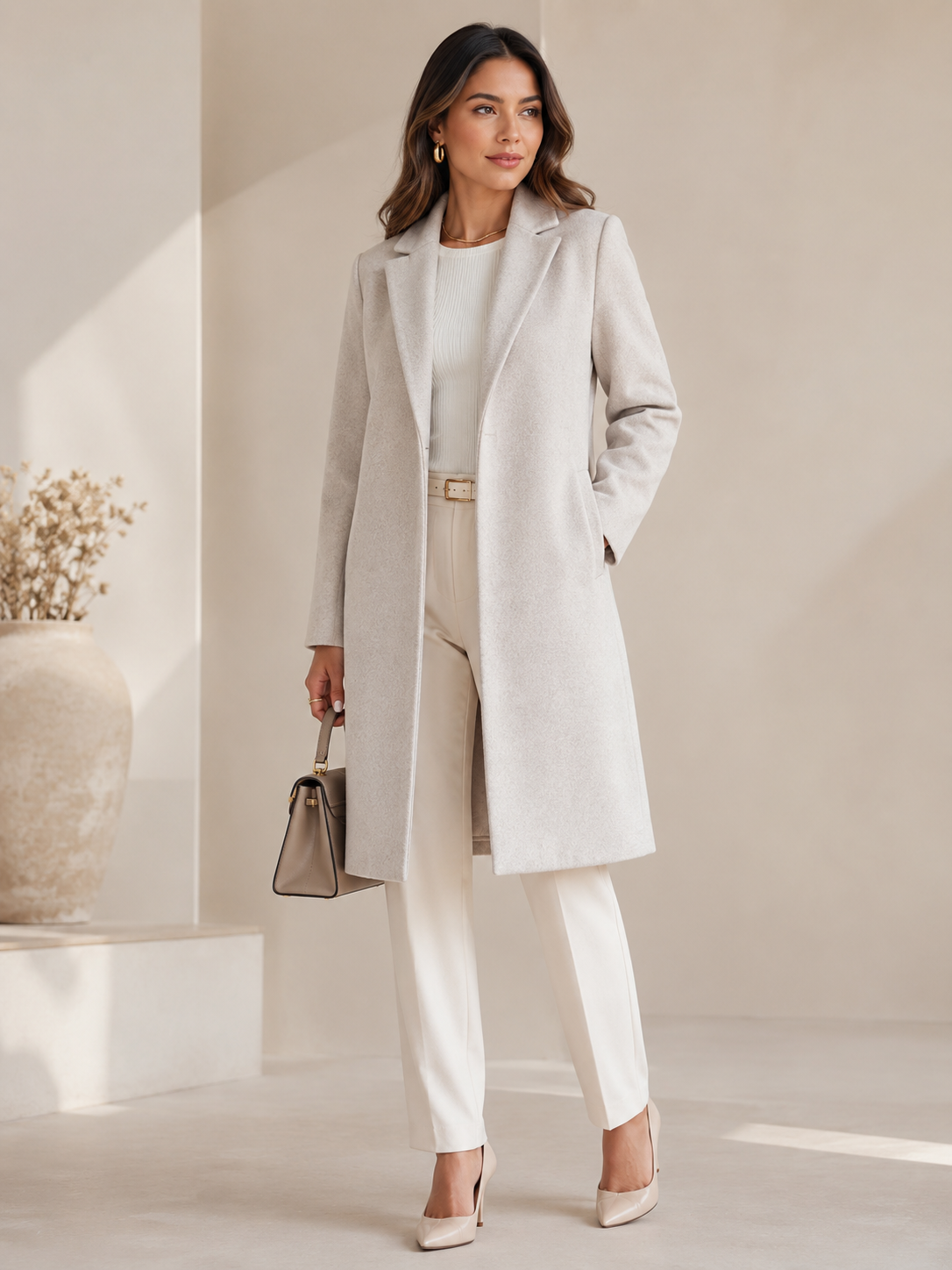 Blazer Sobretudo Feminino Vintage Europeu