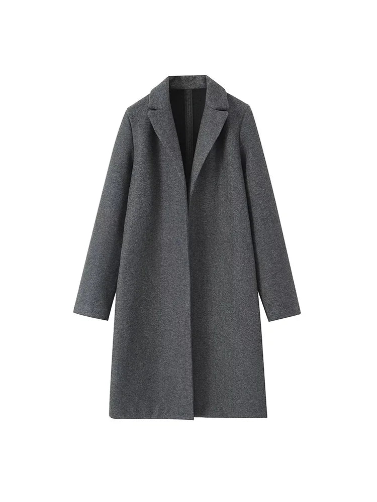Blazer Sobretudo Feminino Vintage Europeu