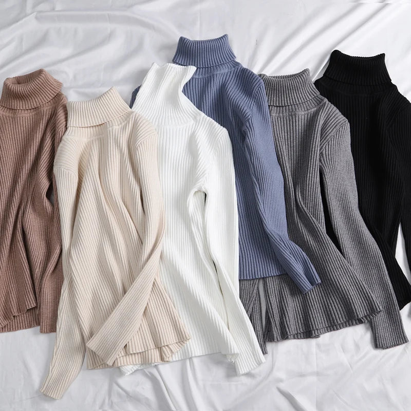 Suéter Gola Alta Feminino