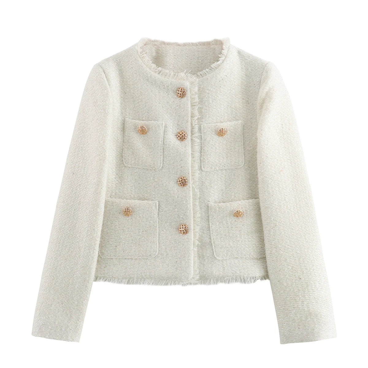 Jaqueta de Lã Tweed Feminina