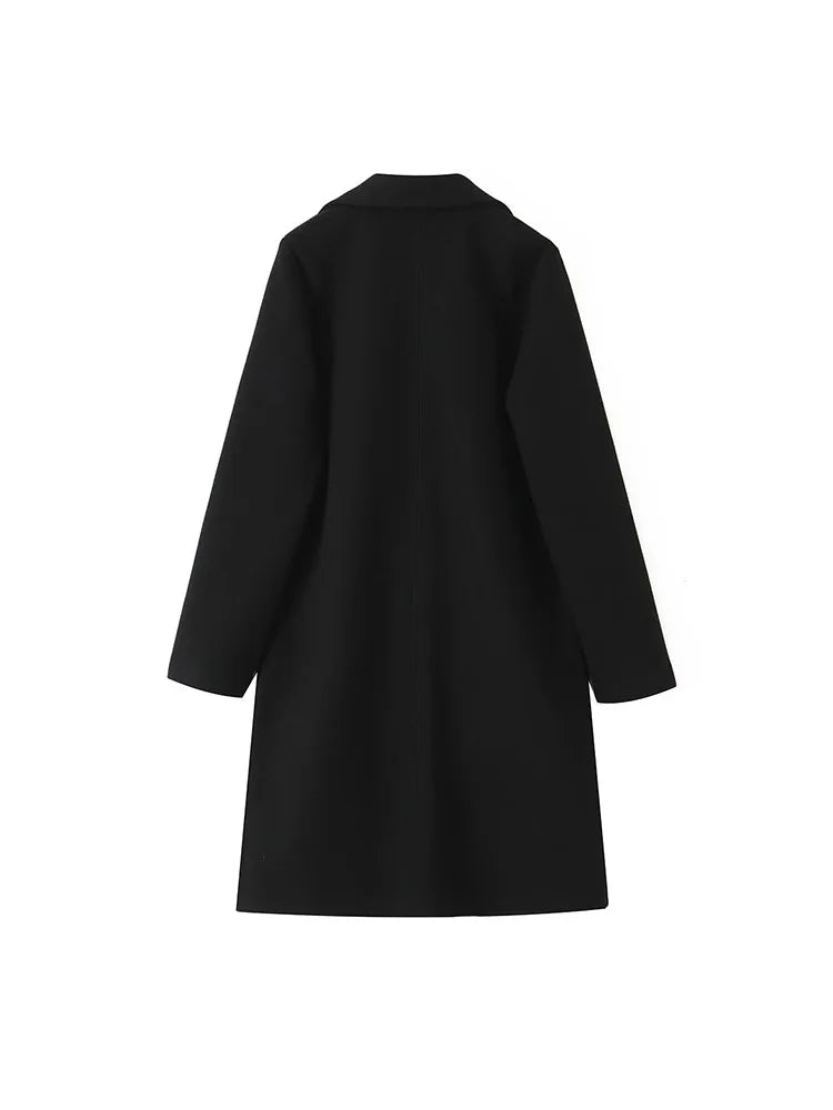 Blazer Sobretudo Feminino Vintage Europeu