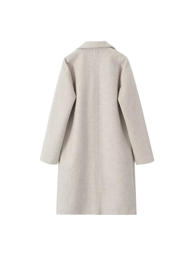 Blazer Sobretudo Feminino Vintage Europeu