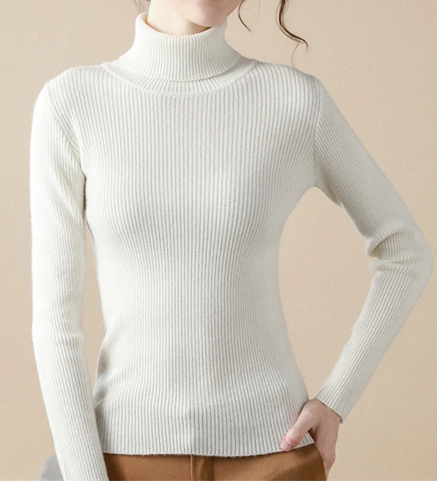 Suéter Gola Alta Feminino
