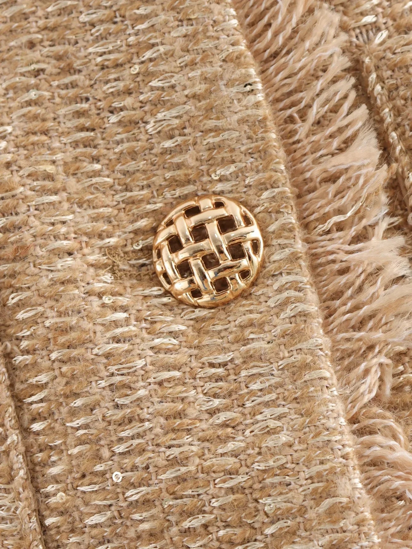 Jaqueta de Lã Tweed Feminina