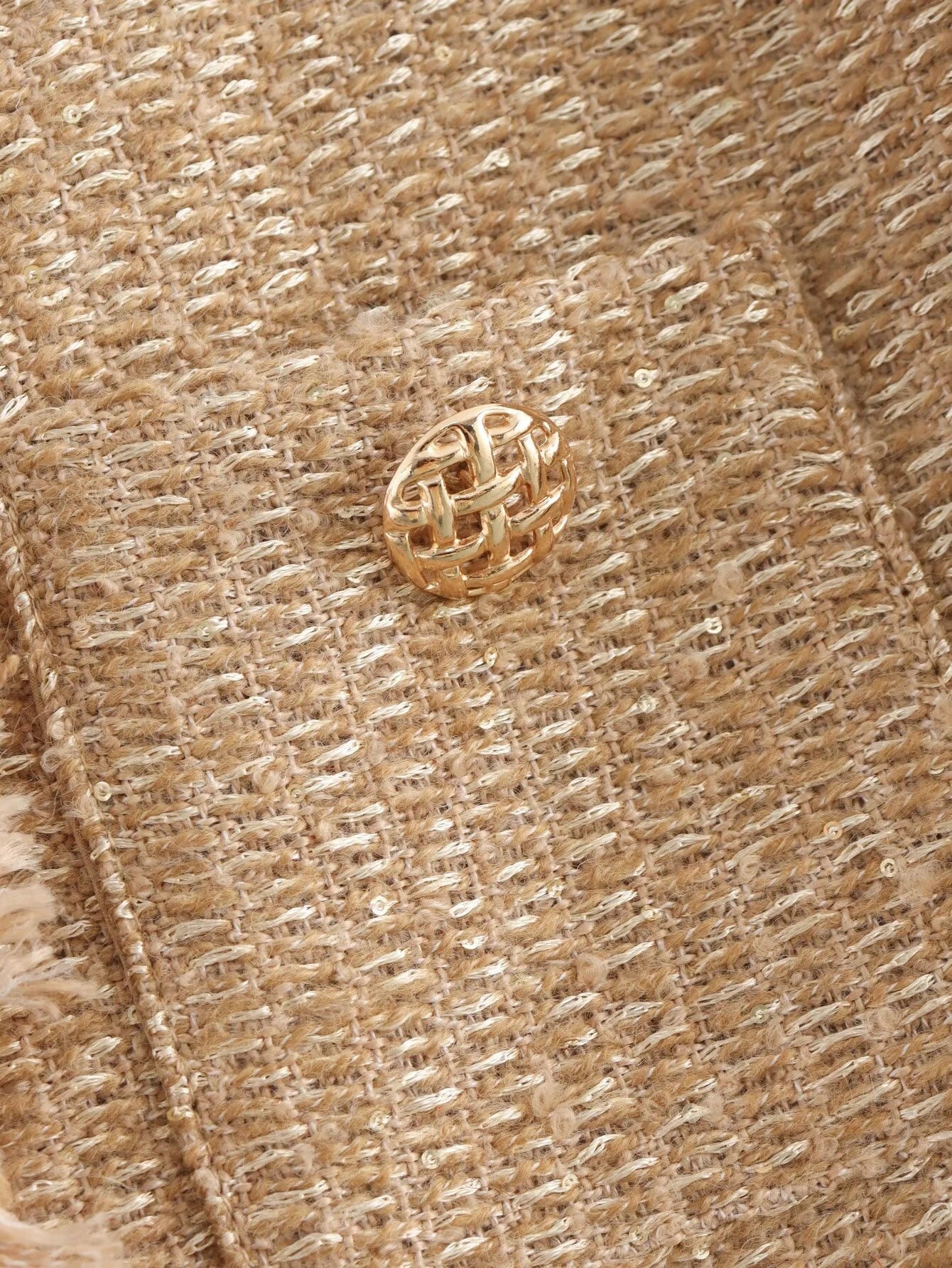 Jaqueta de Lã Tweed Feminina