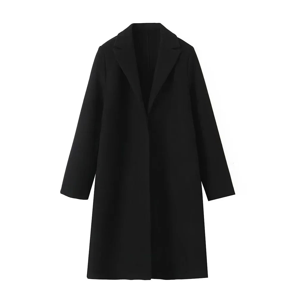 Blazer Sobretudo Feminino Vintage Europeu