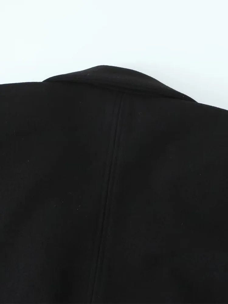 Blazer Sobretudo Feminino Vintage Europeu