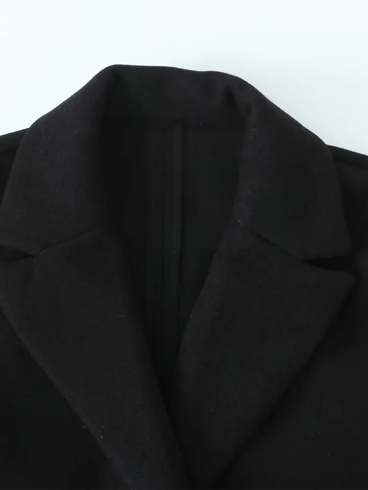 Blazer Sobretudo Feminino Vintage Europeu