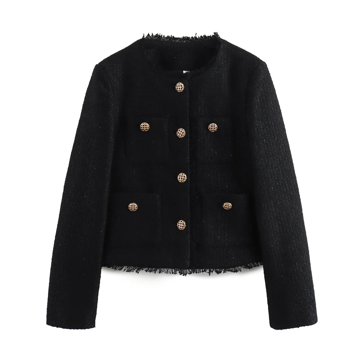 Jaqueta de Lã Tweed Feminina