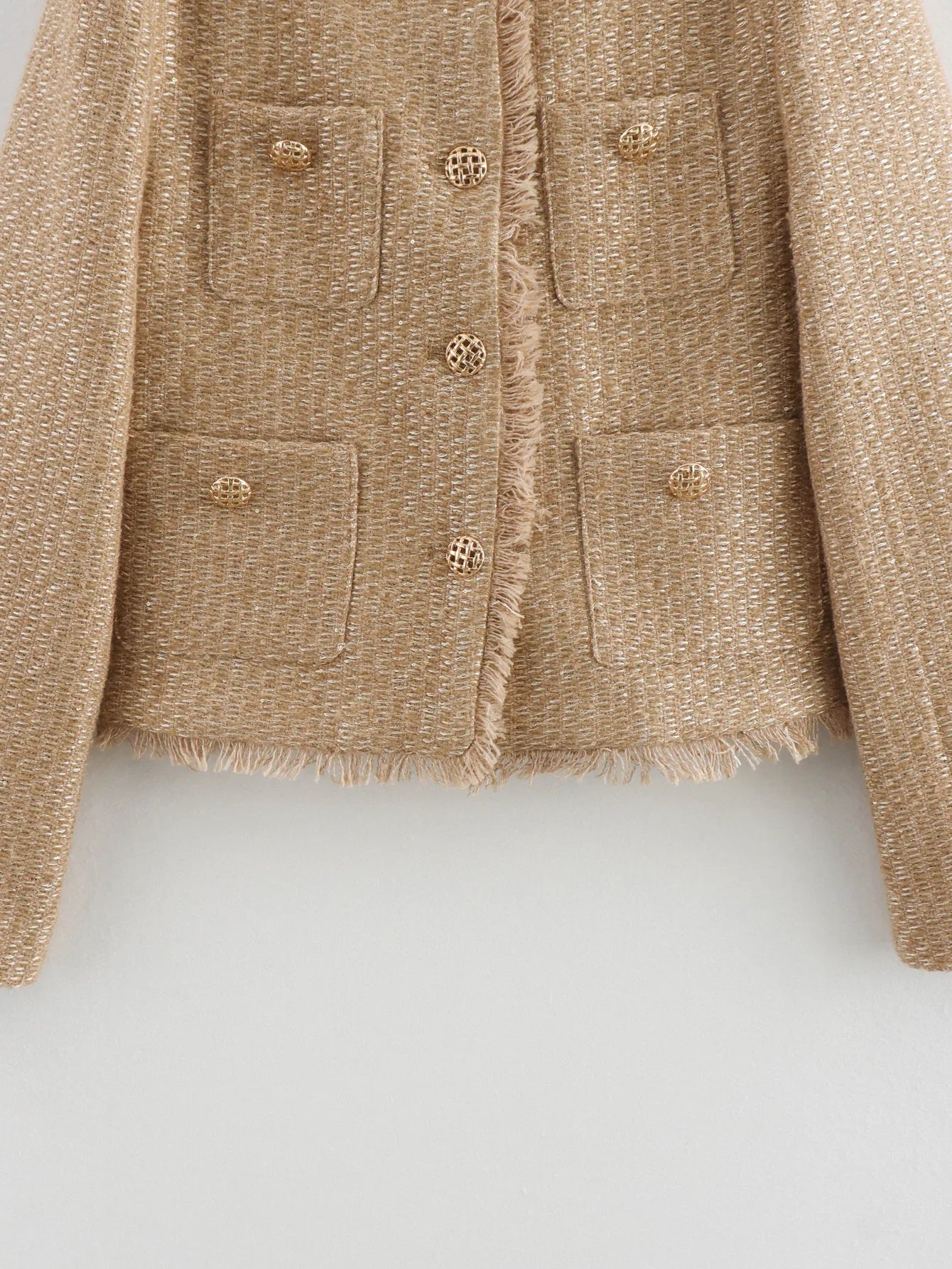 Jaqueta de Lã Tweed Feminina