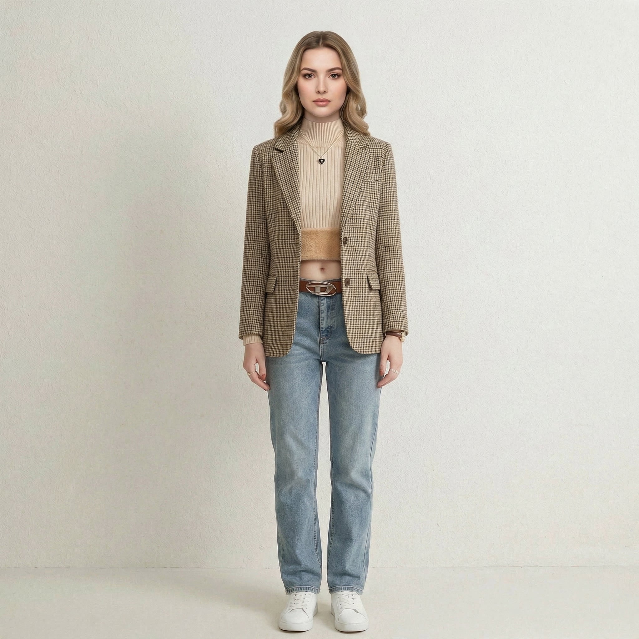 Camisa de Lã Gola Alta