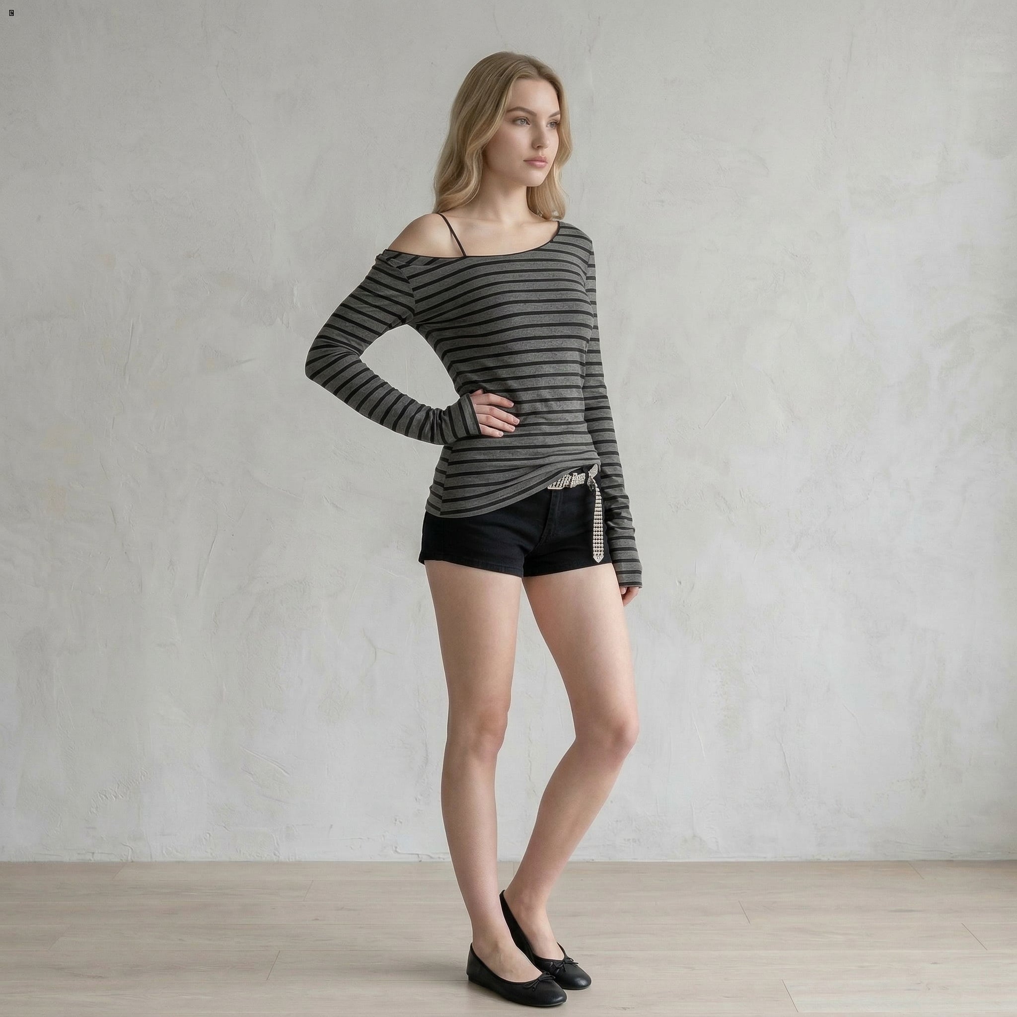 Camisa Casual Feminina Listrada