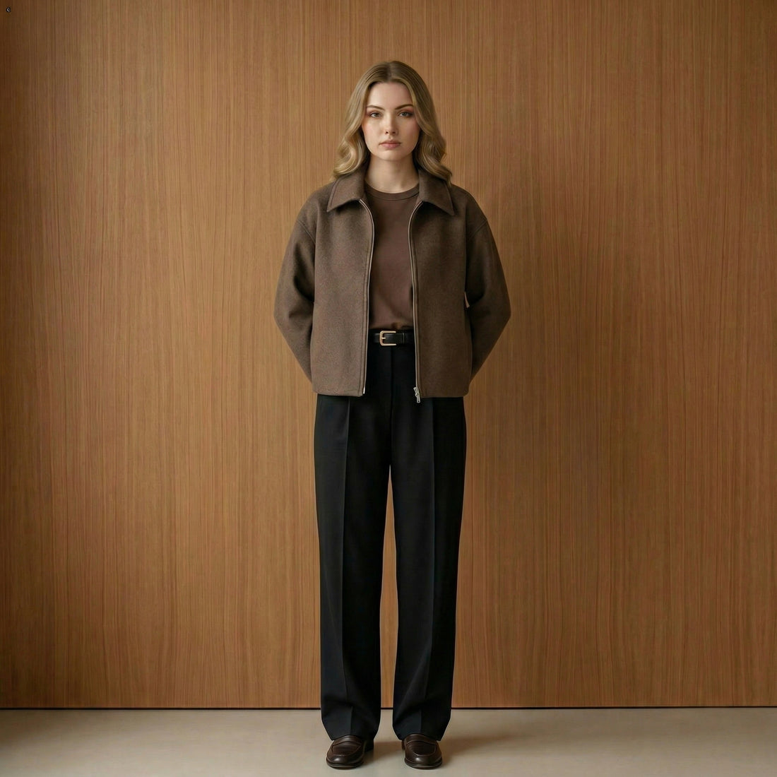 Casaco de Lã Batida Vintage Feminino