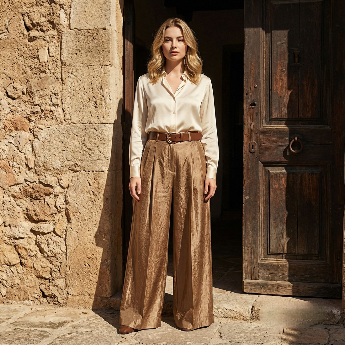 Calça Pantalona Feminina Casual